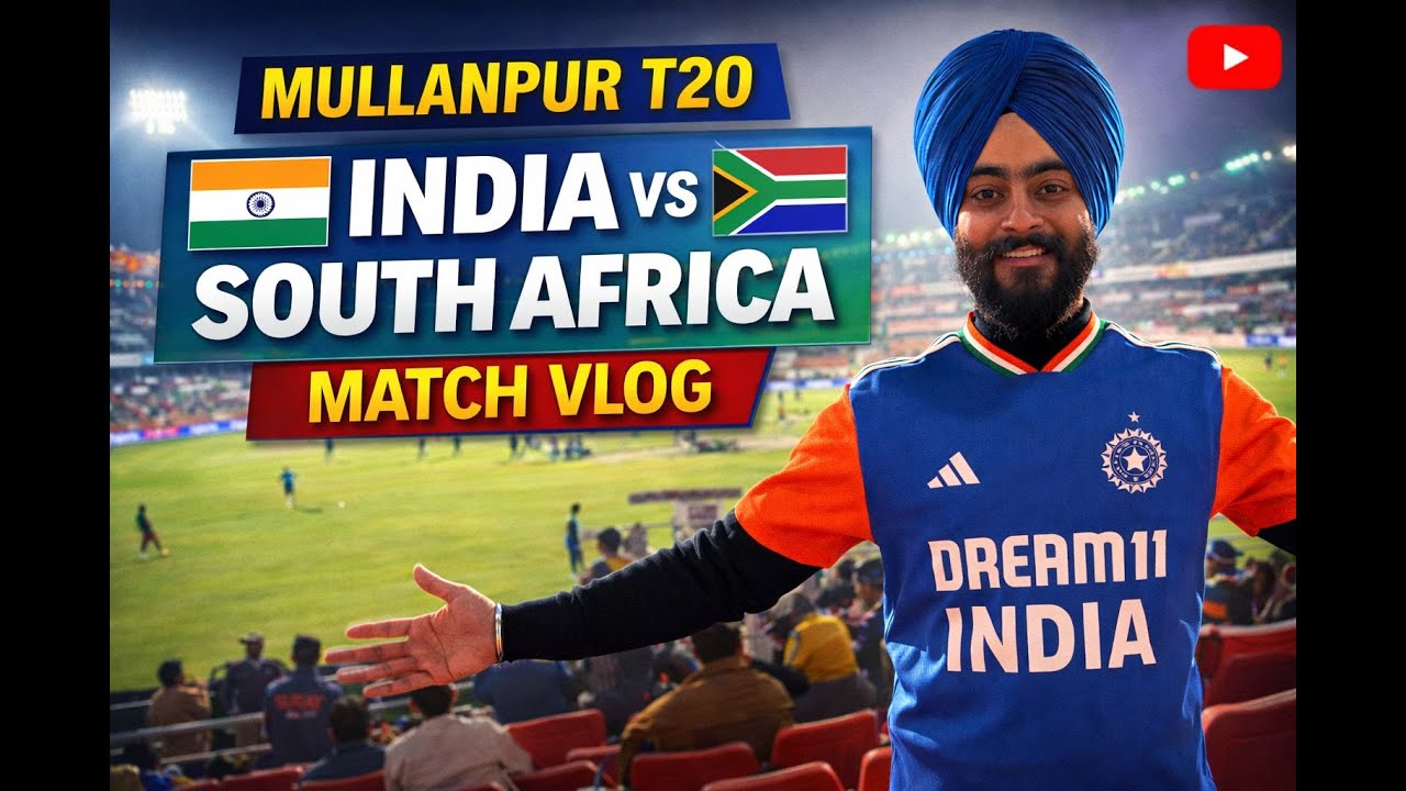 India vs South Africa t20 match Mullanpur Stadium Match Vlog | Live match experience in Chandigarh