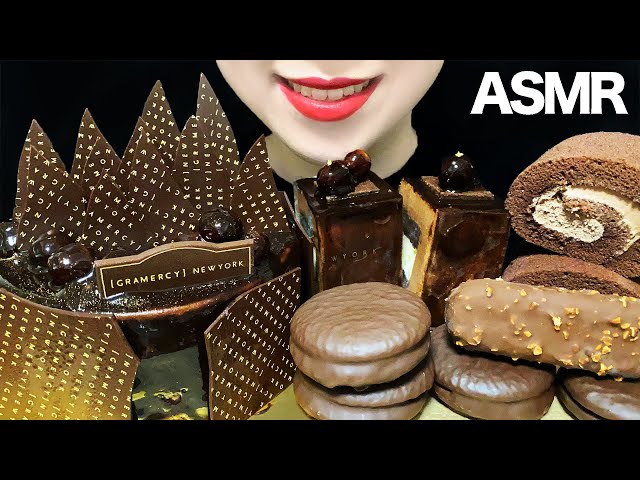【咀嚼音/ASMR】濃厚チョコレートケーキを食べる音 ホール食い ケーキ大食いモッパン CHOCOLATE PARTY CAKE MUKBANG No Talking 초콜릿 케이크 먹방