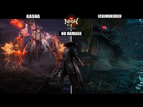 ICHIMOKUREN DRAGON IS BASICALLY A BOSS 😈 + KASHA SIDE BOSS NO DAMAGE Nioh 3 Hell Rising DLC