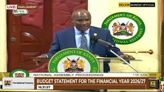 National treasury CS John Mbadi reading the budget year 2026/2027 pt4