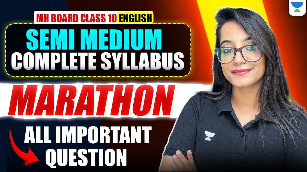 SSC Class 10 English (Semi Medium) Complete Revision Marathon | All Important Questions | Juhi Ma’am