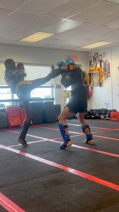 Kickboxing combos with Abba and Ryan after class