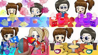 Blowing Edible balloon candy Animaition Mukbang /하리&두리 먹방 모음/먹방 ASMR