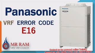 Panasonic VRF Error E16(English)