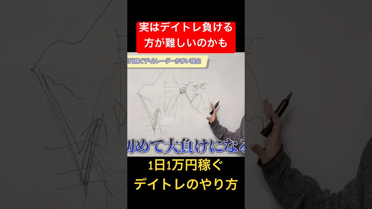 【1日1万円勝てるやり方】デイトレ実は負け、大負けする方が難しい #shorts #デイトレ #1万円