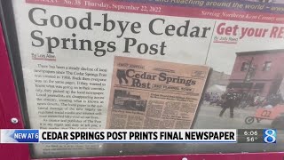 Readers dismayed as Cedar Springs Post says goodbye