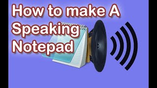 How to Create Speaking Notepad File in Windows