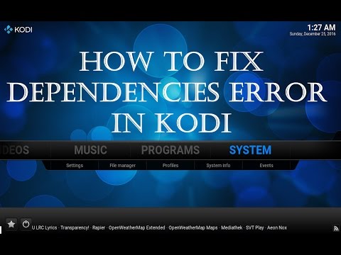 How to fix failed to install a Dependency error 2020