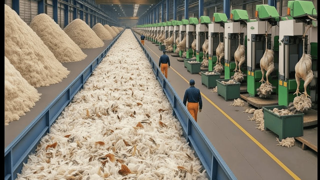 Chicken Feather Process Full Process | Chicken Feather Fibers: The Million-Dollar Sustainable ...
