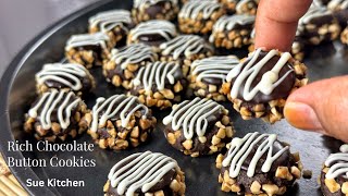 Rich chocolate  Button Cookies Rasa Coklat Yang Padu Mesti Habis Sebalang/Tips dan Teknik Yg Lengkap