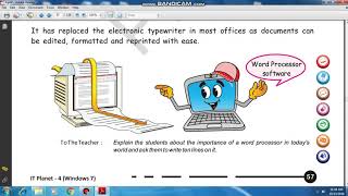 CLASS - 4 LESSON - 7 (WORD PROCESSOR) VIDEO-1