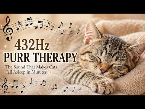 432Hz PURR THERAPY | The Sound That Makes Cats Fall Asleep in Minutes ✨