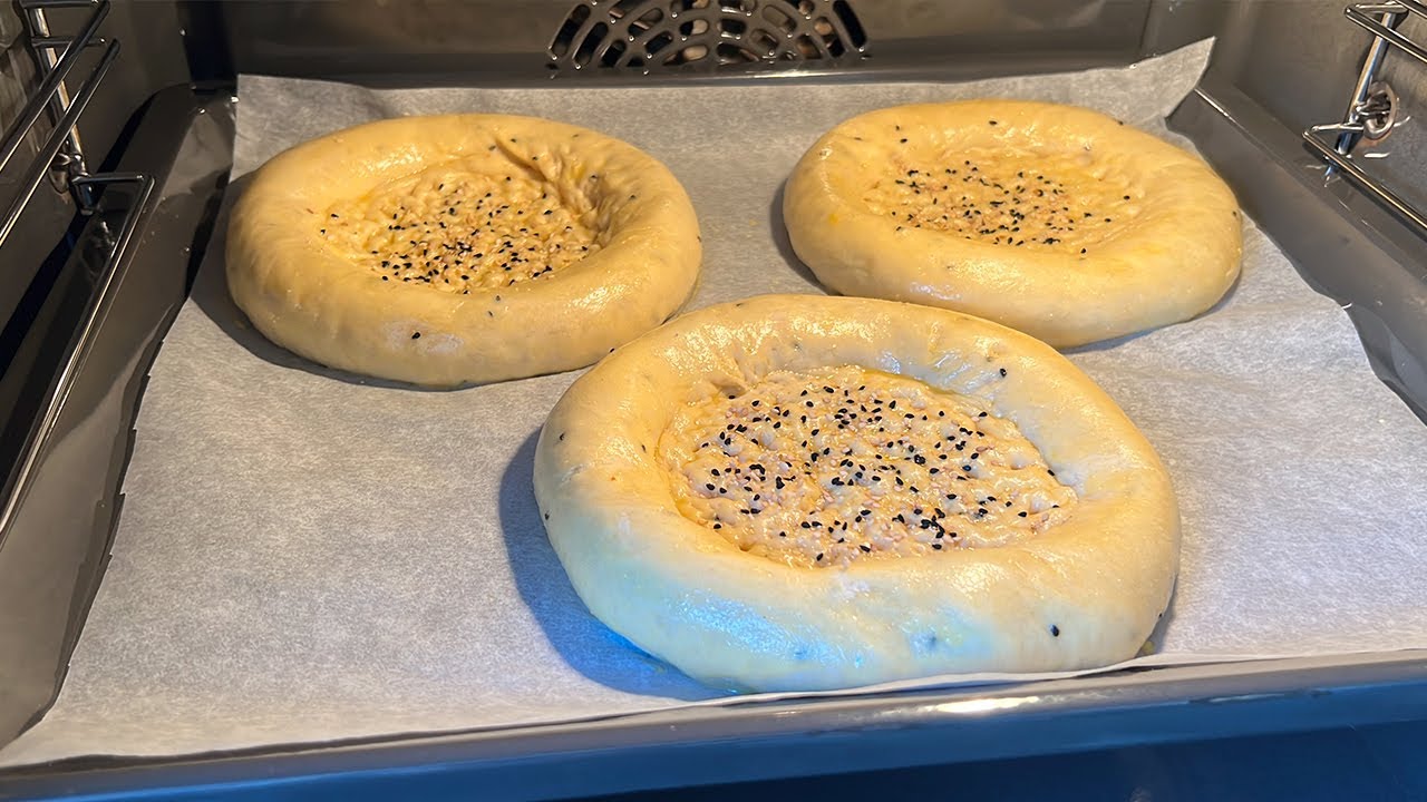 Рецепт уличного хлеба Mazar Naan Roghani نان روغنی ازبکی نرم واسفنجی