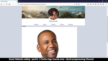 Social Website from scratch - Part 11 - Profile Page friends | PHP | HTML | CSS | MYSQL Database