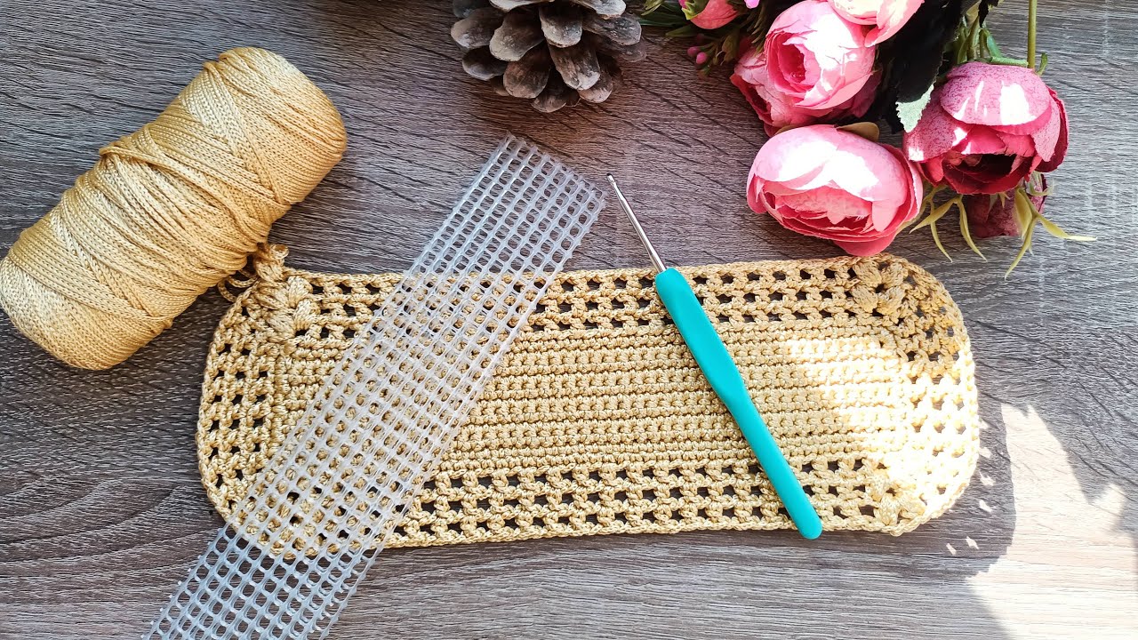 لايف مع إستبرق نجاة 💐 حقيبة الشاطئ بفن الكروشي