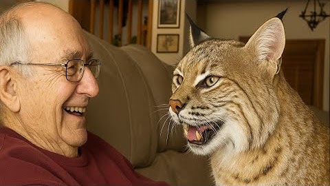 This Goofy Bobcat Talks Nonstop to Grandpa- TRY NOT TO SMILE at his Antics!