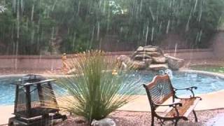 Hail in our Pool Peoria, AZ 10-05-2010
