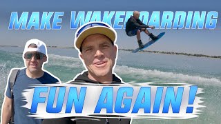 LOW RISK, HIGH REWARD WAKEBOARDING! 4 Dads, Riding without taking hard falls!