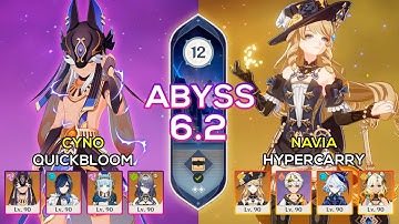 CYNO BEST TEAM!! Cyno Quickbloom & Navia Hypercarry | Spiral Abyss 6.2 | Genshin Impact