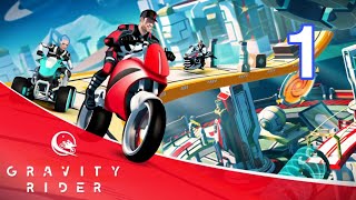 Gravity Rider Extreme Balance Space Bike Racing iOS/Android Gameplay Part 1 Stage 1.1 to 1.3 60FPS screenshot 4