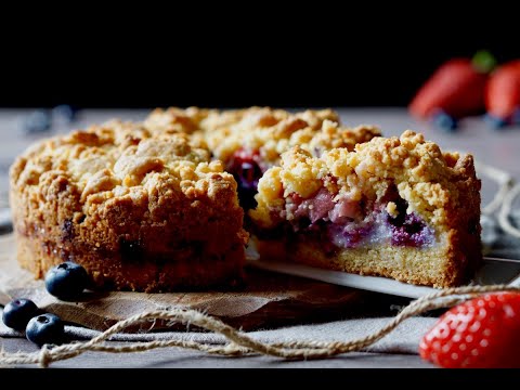 Video: Come Fare La Torta Di Ricotta Con Frutti Di Bosco E Briciole Di Pasta Frolla