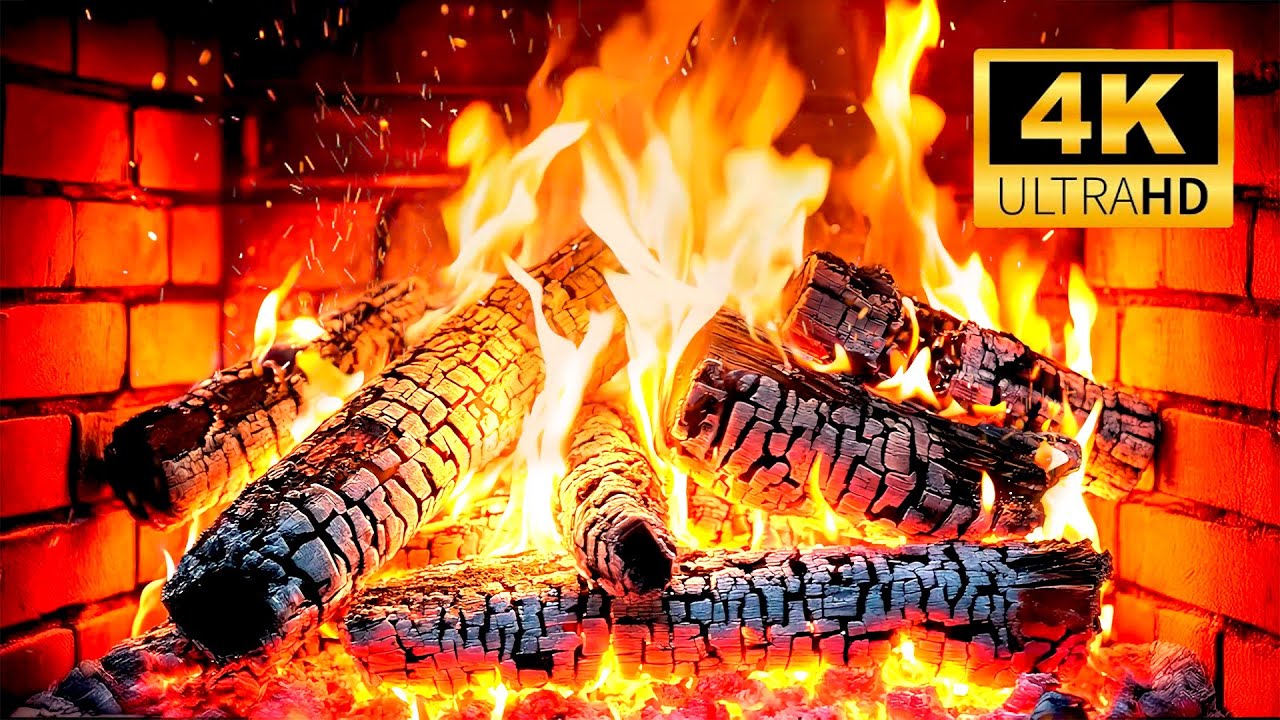🔥 ASMR-видео с камином 4K (12 часов) — Уютное потрескивание огня для сна