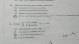 Poly Tech Trb Math 2017, Measure Theory Q.no.31, 32