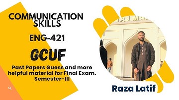 Guess Paper Of English 3rd Semester Most Important Questions100%All Topics According to GCUF/ENG-421