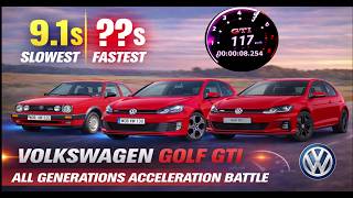 Volkswagen Golf GTI — All Generations Acceleration Battle