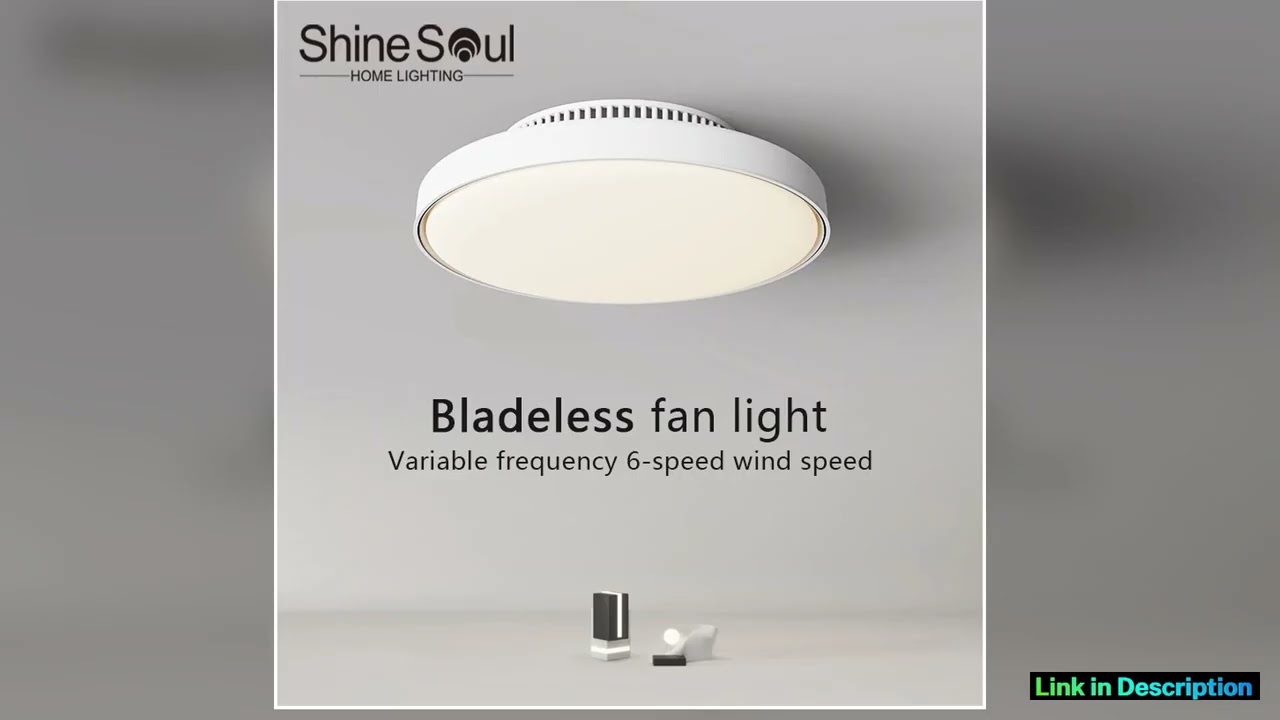 Modern LED Ceiling Fan Lights with No Leaves Strong Wind Low Decibel Remote Control Dimming Ceiling