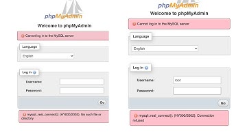 mysqli_real_connect(): (HY000/2002): No such file or directory | connection refused phpmyadmin