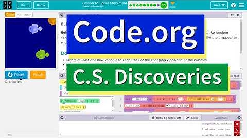Code.org Lesson 13.8B Sprite Movement | Tutorial with Answers | Bubbles Challenge B
