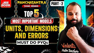 Units, Dimensions & Errors | Part 2| JEE PYQs | Top 5 Most Important Models | JEE 2026 Physics