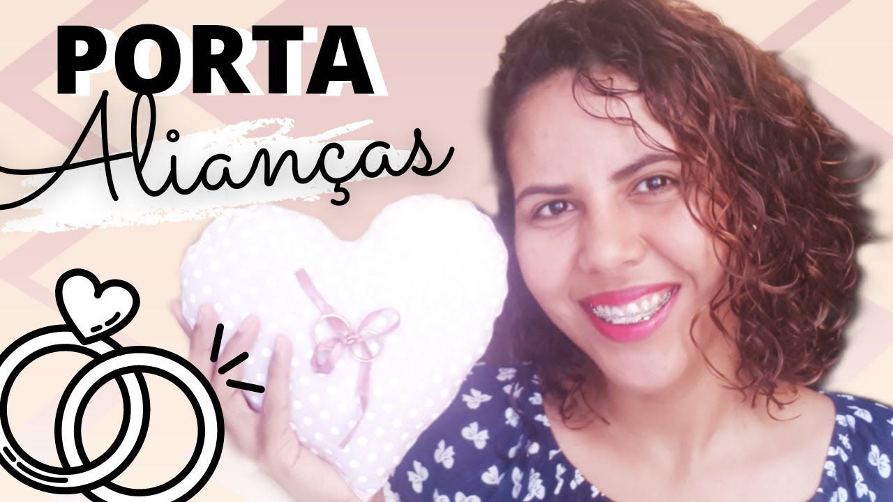 Como fazer porta-alianças de coração SEM COSTURA! DIY