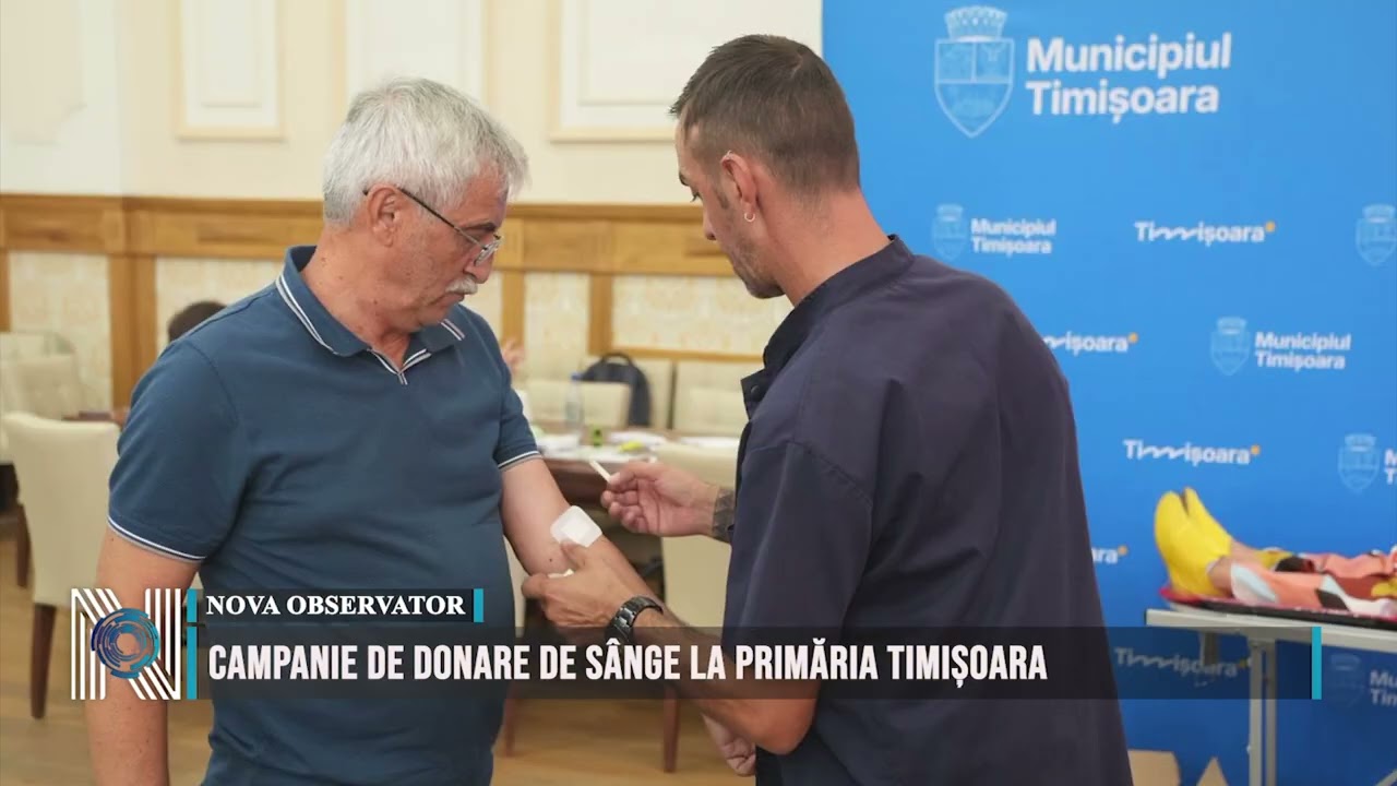 Campanie de donare de sânge la Primăria Timișoara Campanie de donare de sânge la Primăria Timișoara