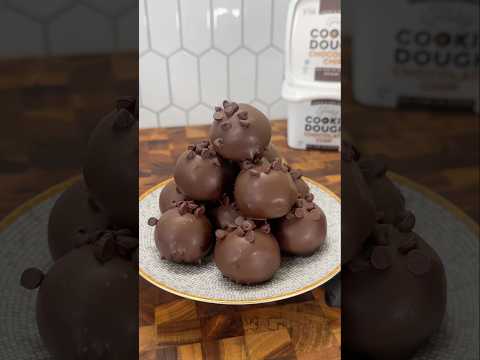 Cookie Dough Brownie Bombs 🍪 #shorts