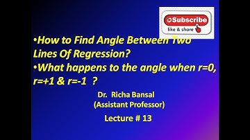 Angle Between Two Lines of Regression