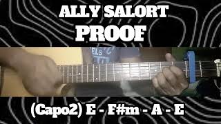 PROOF // ALLY SALORT // SIMPLE EASY INTRO TUTORIAL GUITAR CHORDS