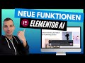 Neue Funktionen in Elementor AI! Mit KI komplette Webseite erstellen lassen