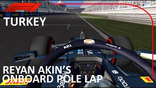 R13 - Reyan Akins Onboard Pole Lap - 2023 G4 Turkish Grand Prix - Rfactor