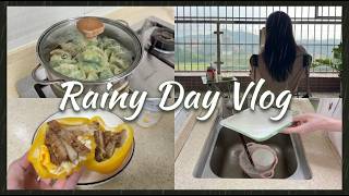 Cozy Rainy Day Vlog | Living alone in China |  Making Dumplings & Slow Living screenshot 4