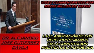 “THE CLASSIFICATION OF HUMAN RIGHTS IN THE CONSTITUTION” DR. ALEJANDRO JOSÉ GUTIÉRREZ DÁVILA
