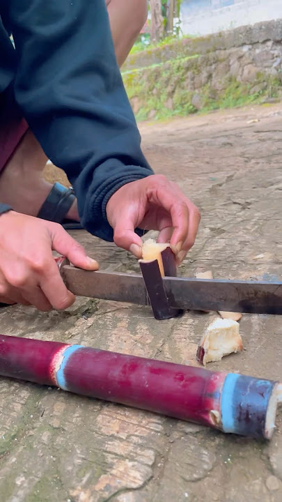 Sugarcane peeling #diy #creative #gagaheuy #viral