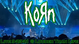 KORN Live @ Louder Than Life FULL CONCERT 9-23-21 Louisville KY 60fps