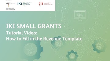 IKI Small Grants: Tutorial Video – How to Fill in the Revenue Template