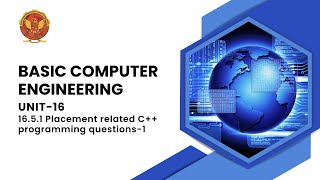 16.5.1 Placement questions | Unit 16 | BT-205 | C++ Programming | BASIC COMPUTER ENGINEERING | RGPV