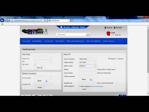 Video: Siteye Nasıl Kayıt Olunur