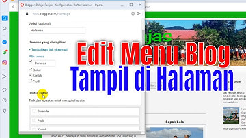 Cara mengedit menu di blogspot