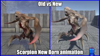 Scorpion New Born old vs new animations | Slendytubbies 3