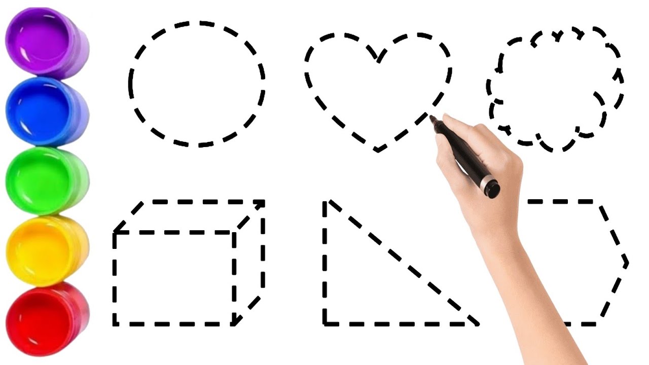 drowning 2d shape , Painting, and Coloring for Toddlers